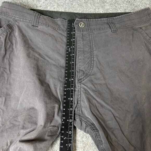 Kuhl Slax Pants Mens 38X32 Klassik Fit Pockets Stretch Straight Fit Gray Flaw - Picture 3 of 14